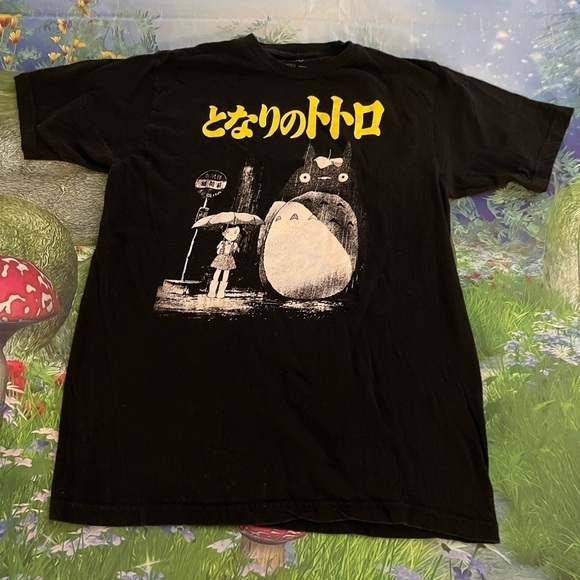 Vintage My Neighbor Totoro Tee Studio Ghibli Official T-Shirt, Blk, M, Preowned - Picture 2 of 5